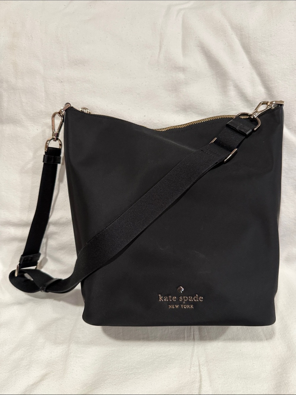 kate spade Black Crossbody Bag with Gold Hardware